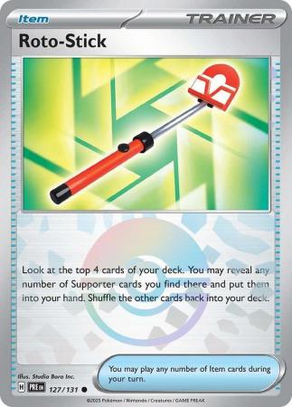 Scarlet & Violet: Prismatic Evolutions: 127/131 - Roto-Stick - Common Pokeball Reverse Holo