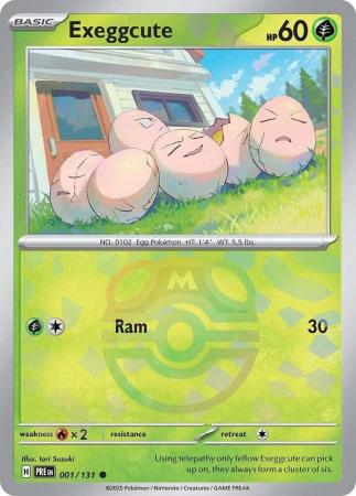 Scarlet & Violet: Prismatic Evolutions: 001/131 - Exeggcute - Common Master Ball Reverse Holo