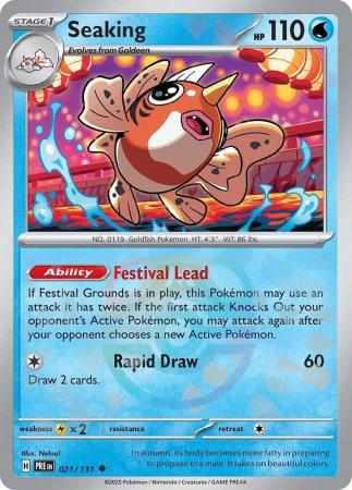 Scarlet & Violet: Prismatic Evolutions: 021/131 - Seaking - Uncommon Master Ball Reverse Holo