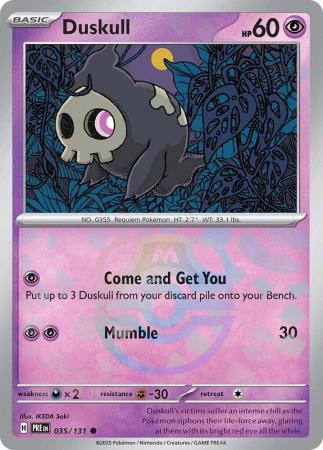 Scarlet & Violet: Prismatic Evolutions: 035/131 - Duskull - Common Master Ball Reverse Holo