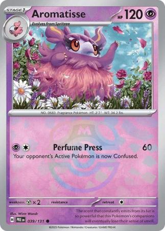 Scarlet & Violet: Prismatic Evolutions: 039/131 - Aromatisse - Common Master Ball Reverse Holo