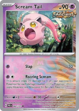Scarlet & Violet: Prismatic Evolutions: 042/131 - Scream Tail - Uncommon Master Ball Reverse Holo