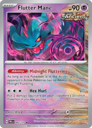 Scarlet & Violet: Prismatic Evolutions: 043/131 - Flutter Mane - Master Ball Reverse Holo Rare