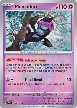 Scarlet & Violet: Prismatic Evolutions: 044/131 - Munkidori - Master Ball Reverse Holo Rare