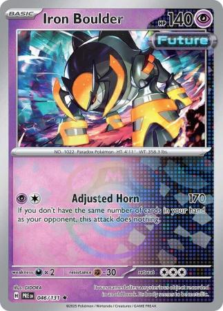 Scarlet & Violet: Prismatic Evolutions: 046/131 - Iron Boulder - Master Ball Reverse Holo Rare