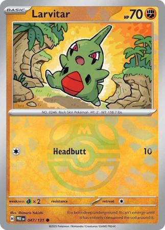 Scarlet & Violet: Prismatic Evolutions: 047/131 - Larvitar - Common Master Ball Reverse Holo