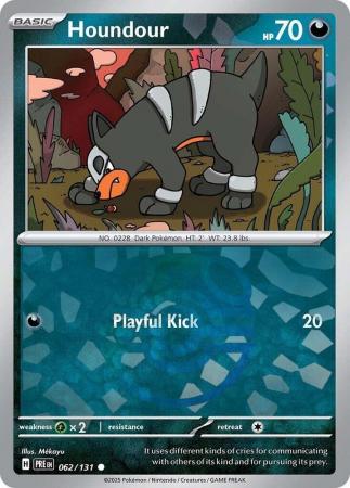Scarlet & Violet: Prismatic Evolutions: 062/131 - Houndour - Common Master Ball Reverse Holo