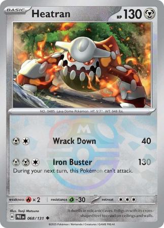 Scarlet & Violet: Prismatic Evolutions: 068/131 - Heatran - Uncommon Master Ball Reverse Holo