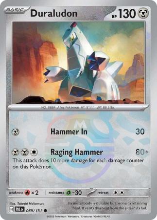 Scarlet & Violet: Prismatic Evolutions: 069/131 - Duraludon - Common Master Ball Reverse Holo