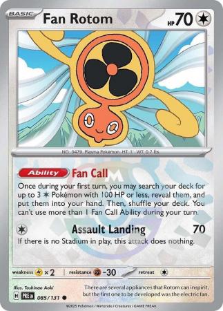Scarlet & Violet: Prismatic Evolutions: 085/131 - Fan Rotom - Common Master Ball Reverse Holo