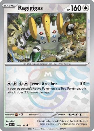 Scarlet & Violet: Prismatic Evolutions: 086/131 - Regigigas - Uncommon Master Ball Reverse Holo