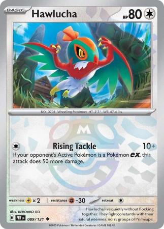 Scarlet & Violet: Prismatic Evolutions: 089/131 - Hawlucha - Uncommon Master Ball Reverse Holo