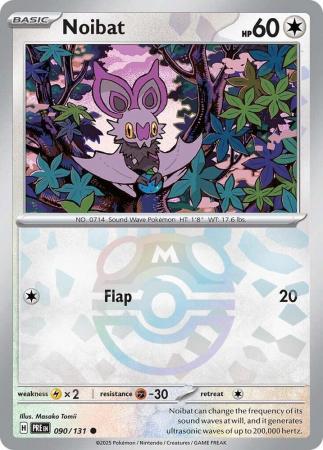 Scarlet & Violet: Prismatic Evolutions: 090/131 - Noibat - Common Master Ball Reverse Holo