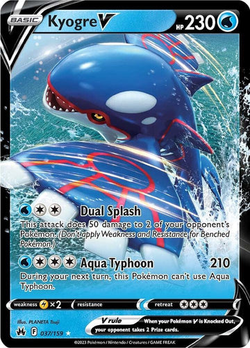 Kyogre V - 037/159 - Crown Zenith (CRZ)