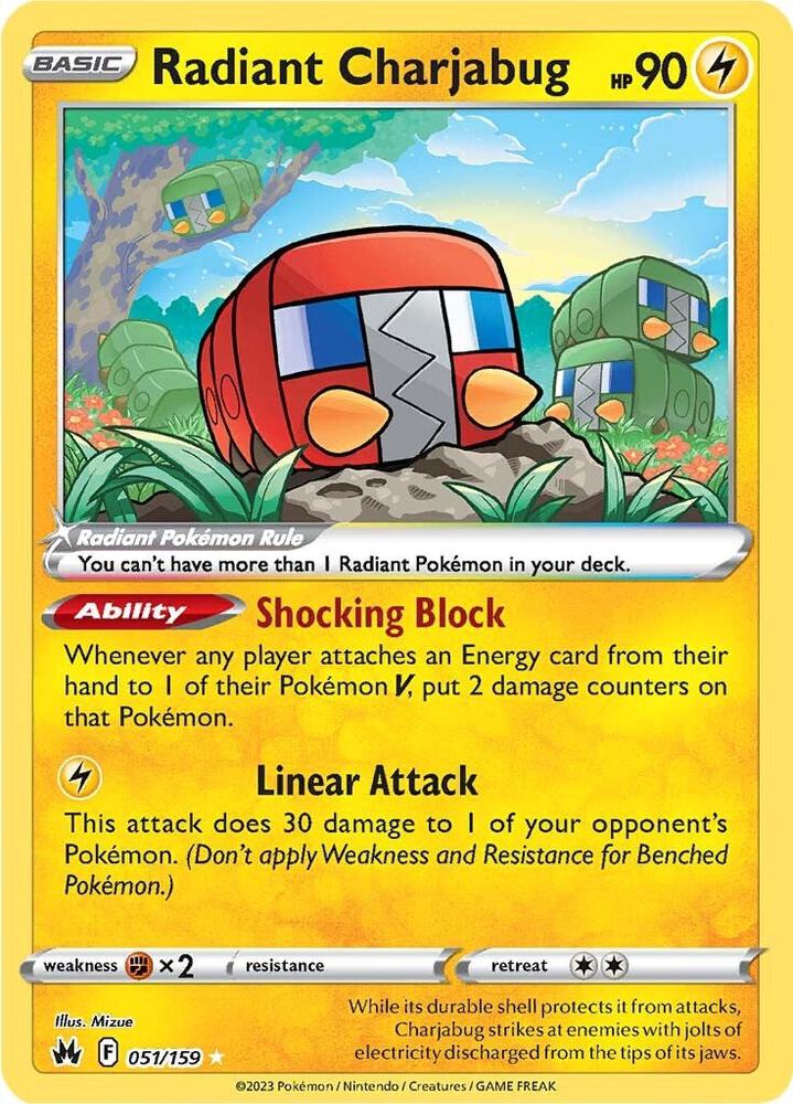 Radiant Charjabug - 051/159 - Crown Zenith (CRZ)