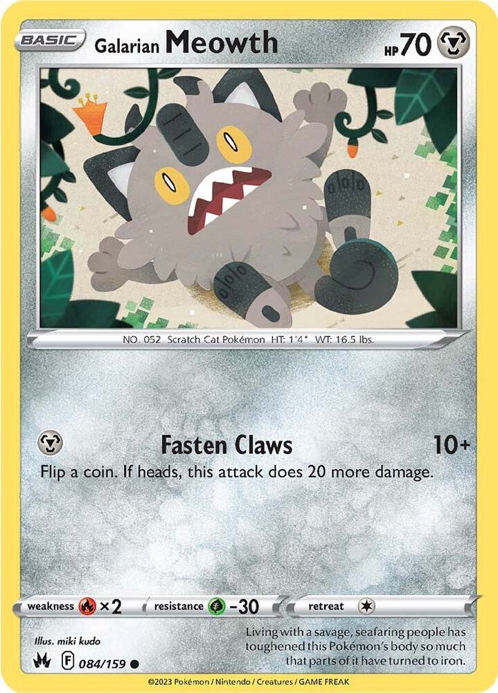 Galarian Meowth - Crown Zenith 084/159 (CRZ)