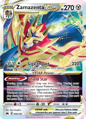 Zamazenta VSTAR -  099/159  - Crown Zenith (CRZ)