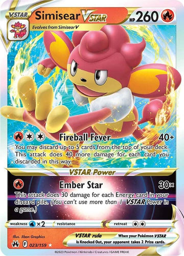 Simisear VSTAR - 023/159- Crown Zenith (CRZ)