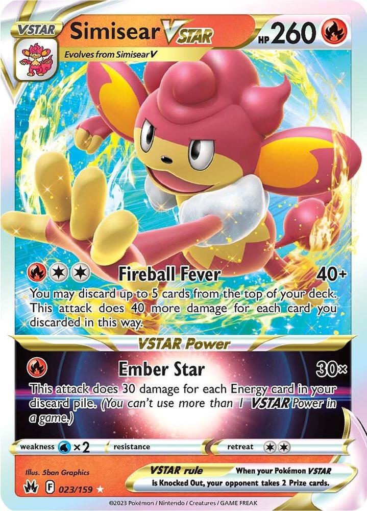 Simisear VSTAR - 023/159- Crown Zenith (CRZ)