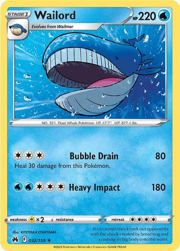 Wailord -  032/159  - Crown Zenith (CRZ)