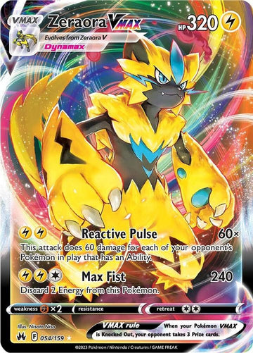 Zeraora VMAX -  054/159  - Crown Zenith (CRZ)