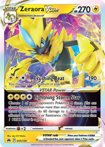 Zeraora VSTAR -  055/159 - Crown Zenith (CRZ)