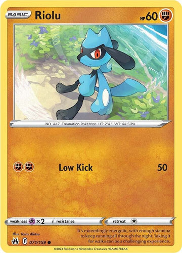 Riolu -  071/159  - Crown Zenith (CRZ)