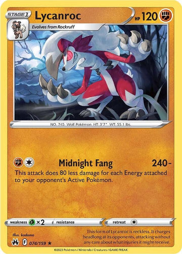 Lycanroc - 074/159 - Crown Zenith (CRZ)