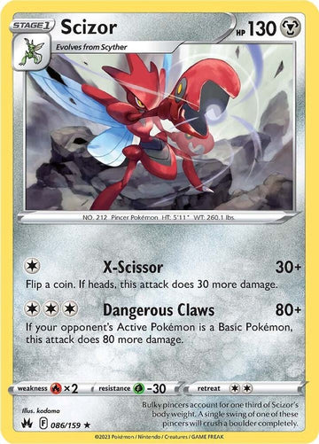 Scizor - 086/159- Crown Zenith (CRZ)