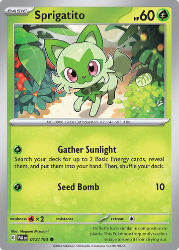 Sprigatito - 012/193 - SV02: Paldea Evolved (PAL)