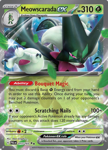 Meowscarada ex - 015/193 - SV02: Paldea Evolved (PAL)