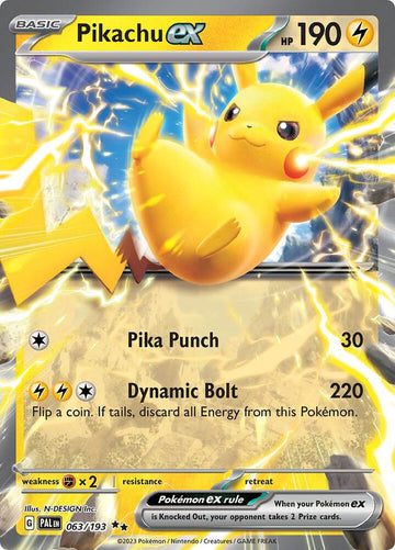 Pikachu ex - SV02: 063/193 Paldea Evolved (PAL)