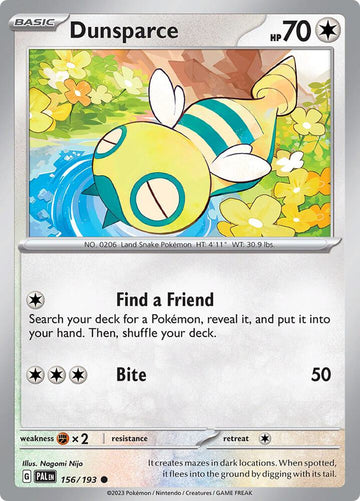 Dunsparce - SV02: 156/193 Paldea Evolved (PAL)