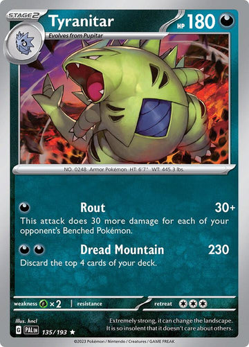 Tyranitar - 135/193 - SV02: Paldea Evolved (PAL)