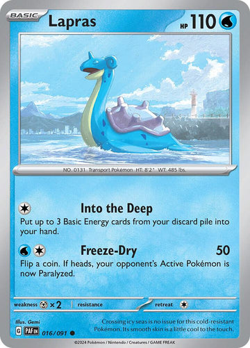 Lapras - 016/091 - SV: Paldean Fates (PAF)