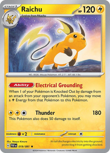 Raichu - 019/091 - SV: Paldean Fates (PAF)