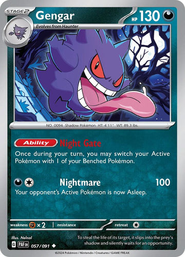 Gengar - 057/091 - SV: Paldean Fates (PAF)