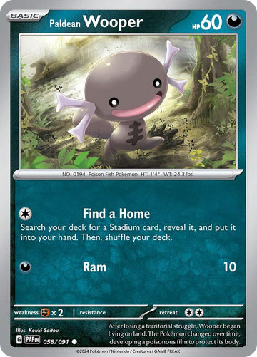 Paldean Wooper - 058/091 - SV: Paldean Fates (PAF)