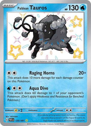 Paldean Tauros - 120/091 - SV: Paldean Fates (PAF)
