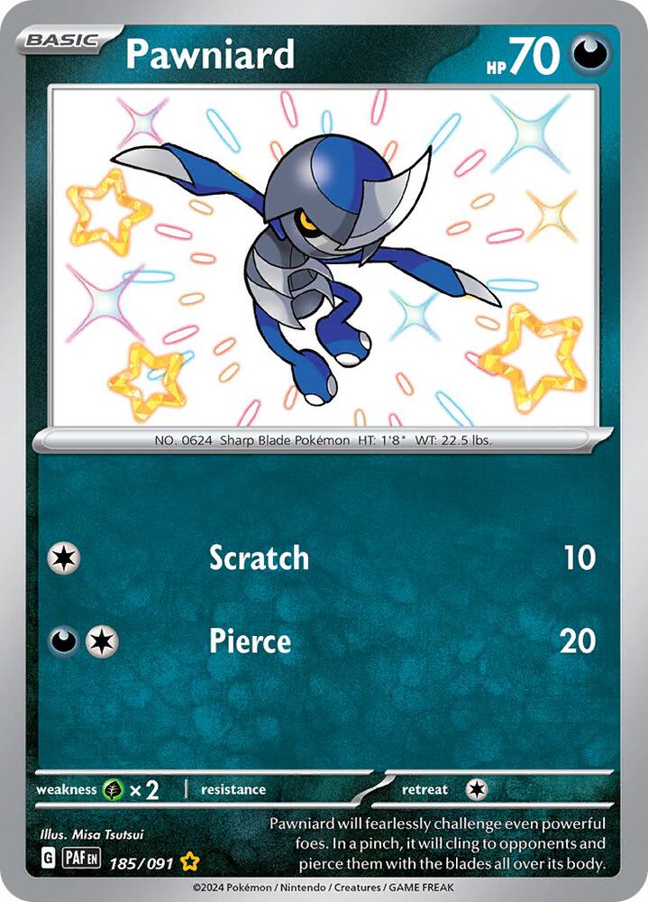 Pawniard - 185/091  - SV: Paldean Fates (PAF)