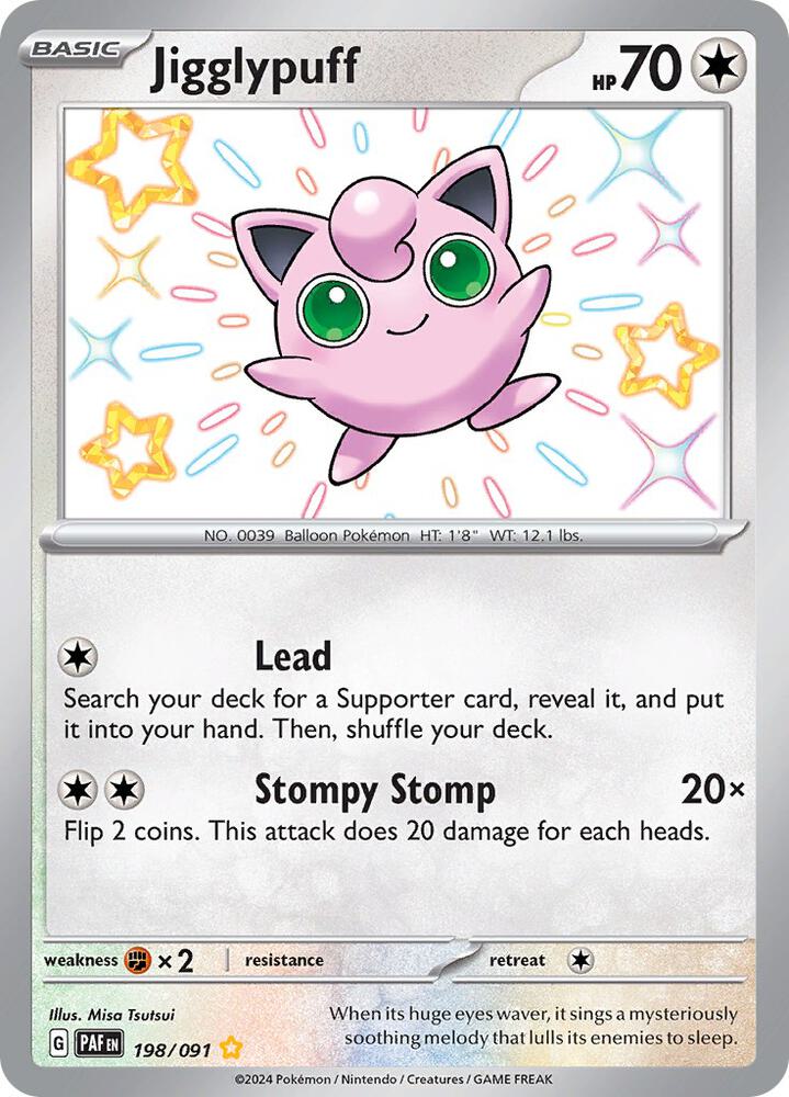 Jigglypuff - 198/091 - SV: Paldean Fates (PAF)