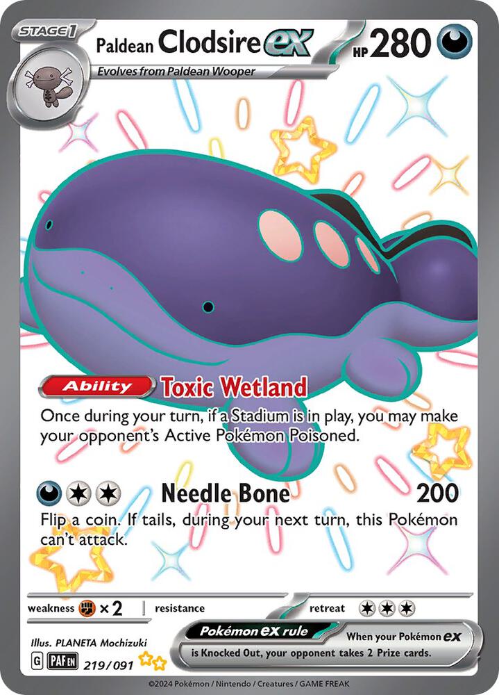 Paldean Clodsire ex - 219/091 - SV: Paldean Fates (PAF)