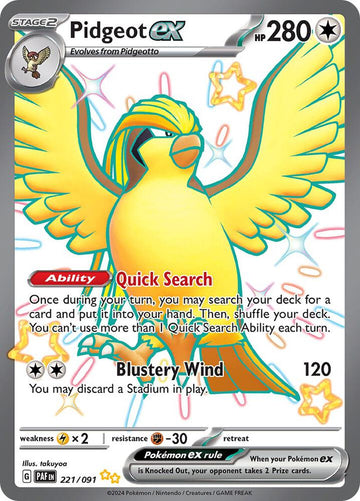 Pidgeot ex - 221/091 - SV: Paldean Fates (PAF)