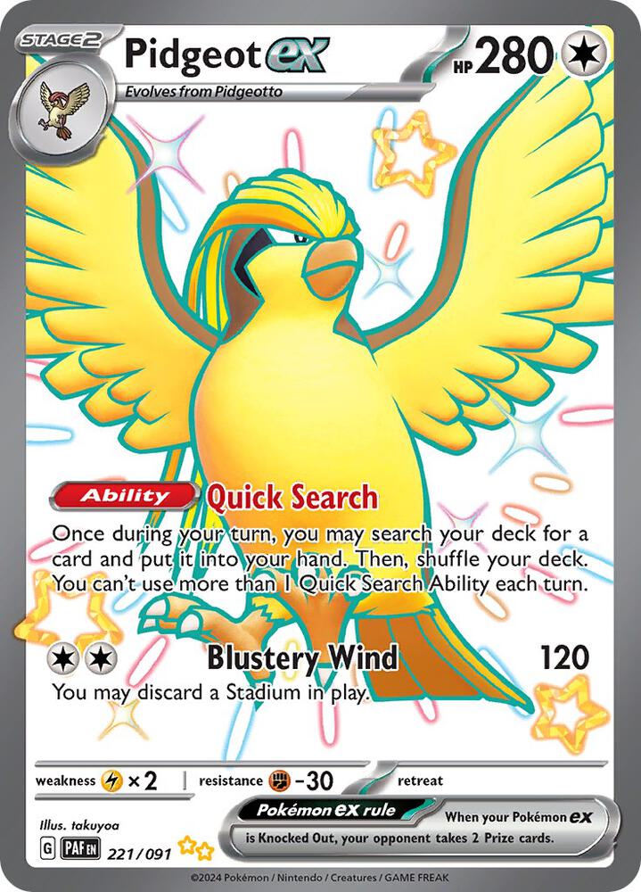 Pidgeot ex - 221/091 - SV: Paldean Fates (PAF)