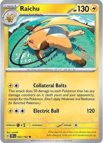 Raichu -052/162  SV05: Temporal Forces (TEF)