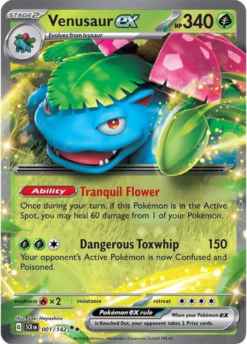 Venusaur ex - SV07: Stellar Crown 001/142 / Double Rare (SCR)