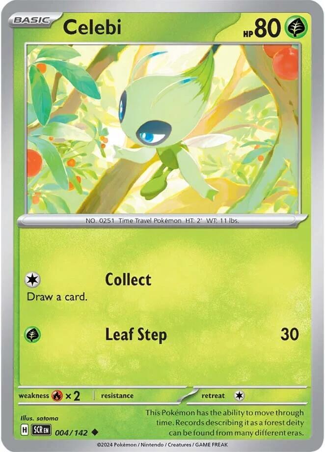 Celebi - SV07: Stellar Crown 004/142 / Uncommon (SCR)
