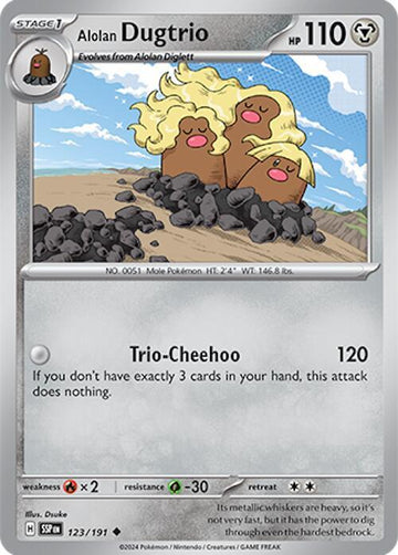 Alolan Dugtrio - 123/191 - SV08: Surging Sparks (SSP)
