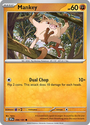 Mankey 098/191 - SV08: Surging Sparks (SSP)