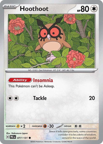 Hoothoot - 077/131 - SV: Prismatic Evolutions (PRE)